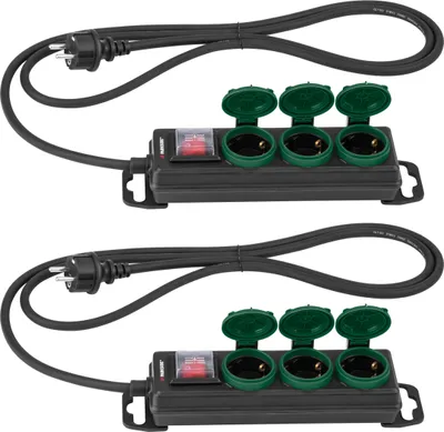 Produktbild von PARKSIDE® Steckdosenleiste, mit Berührungsschutz (3-fach 2er-Set)