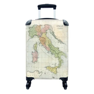 Obrázok produktu pre Kufrík Ručná batožina na kolieskach Malý cestovný kufor so 4 kolieskami Mapa - Taliansko - Staré - Veľkosť kabíny < 55x40x23 cm & 55x40x20 cm - Foto