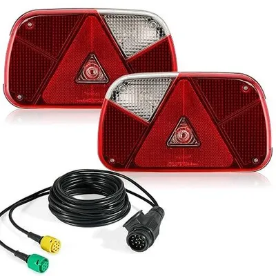 Zdjęcie produktu dla Światła tylne LED przyczepy 12V 24V IP67 zestaw 7 funkcji kabel 13