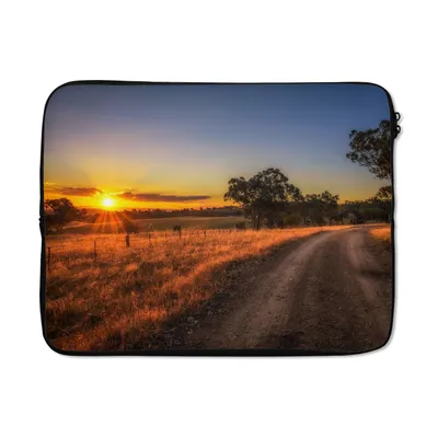 Produktbild von MuchoWow® Laptop Hülle 15 Zoll Sonne - Gras - Baum - Natur Laptoptasche - Laptoptasche - Sleeve - Rundum-Schutz