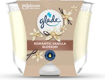 Produktbild von Glade Langanhaltende Duftkerze Romantic Vanilla Blossom 204g 1 Stück