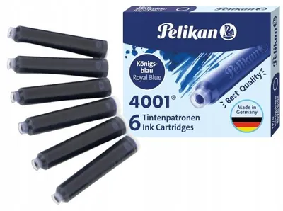 Produktbild von Pelikan Tintenpatronen Kurz Königsblau 6 Stück