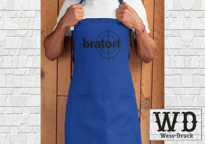 Produktbild von Kochschürze Grillschürze Bratort Navy Schwarz