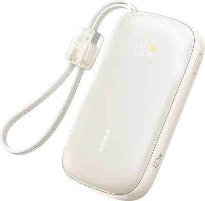 Zdjęcie produktu dla Powerbank Baseus Enerfill Fc21 Qpow 3 Ultra 20000Mah 22.5W Z Wyświetlaczem Z Dołączonym Kablem - Beżowy