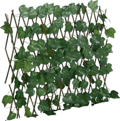 Produktbild von Rankgitter mit Künstlichem Weinlaub Erweiterbar Grün 190x60 cm