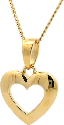 Produktbild von Gold Anhänger Herz  mit Goldkette massiv 333 - 8 Karat Gold 36 cm