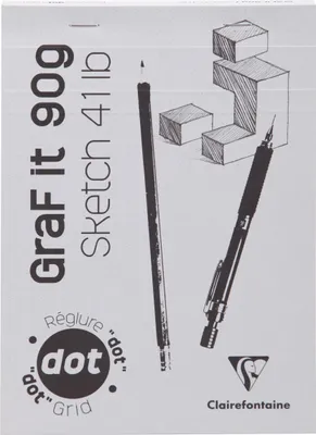 Produktbild von Clairefontaine 10x Skizzenblock GraF'it DIN A5 Dot/punktkariert 80 Blatt 96651C