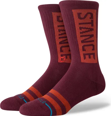 Produktbild von Stance OG Crew Socken Weinrot 1 Paar