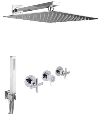 Produktbild von PaulGurkes Unterputz XXL Dusch Set Regendusche 40cm Rainshower