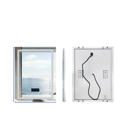 Produktbild von Beleuchteter Badezimmerspiegel, Bluetooth-Lautsprecher, Anti-Beschlag-Funktion, 70x90cm (28x36 inch)