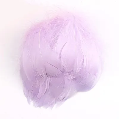 Bastelfedern, 100 Stück, Naturfedern, 7-12 cm, hellviolett