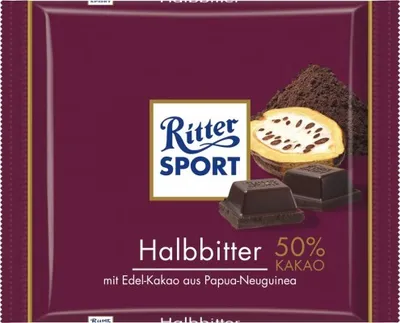 Produktbild von Ritter Sport Halbbitter, Schokolade, 5 Tafeln