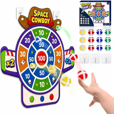 Productafbeelding van Klittenband Dartbord met 12 Kleverige Ballen voor Kinderen