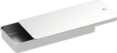 Produktbild von 1/3-teilige Metall-Aufbewahrungsbox, glatte Kanten, gratfrei, kompaktes Design, tragbar, mehrzweck, rechteckig, leer, Mini-Metall-Blechdose