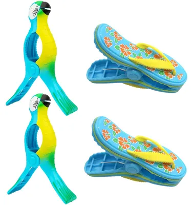 Strandhandtuchclips, 4 Stück, niedliches Design, für Liegestuhl