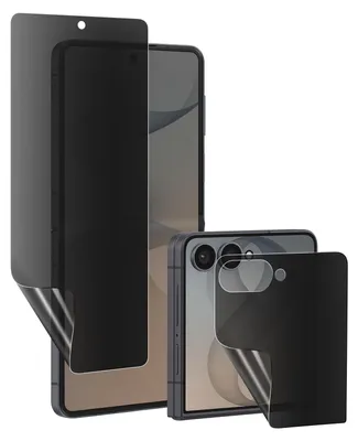 Obrázok produktu pre Avizar, ochranná fólia na obrazovku pre Galaxy Z Flip 8, vnútorná/vonkajšia ochrana proti pohľadom, čierna