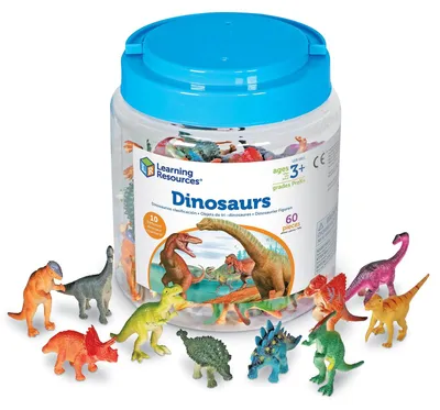 Productafbeelding van Dinosaurus speelfiguren, speelgoed, geschikt voor kinderen vanaf 3 jaar, 60 stuks, kunststof