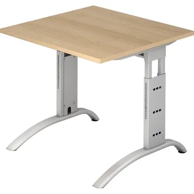 Produktbild von Schreibtisch 80x80cm höhenverstellbar bis 85cm Eiche