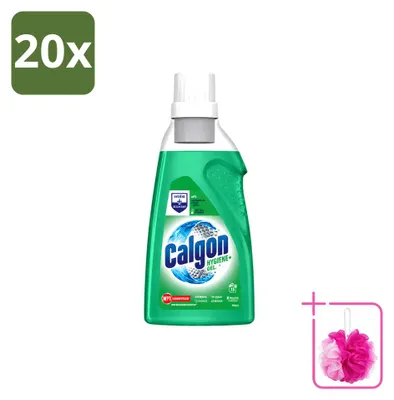 Imagen del producto de 20 unidades de gel limpiador para lavadoras Calgon Hygiene+, 750 ml, pack ahorro