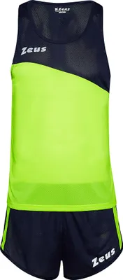 Produktbild von M|Zeus Kit Robert Herren Leichtathletik Singlet Set Trikot mit Shorts gelb