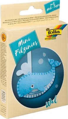 Produktbild von folia Mini Filz-Nähset "Filzinies" 9-teilig Wal