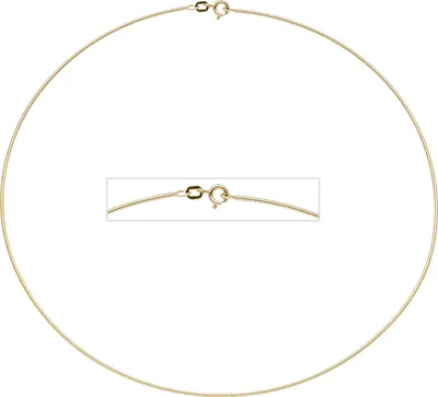 Produktbild von JOBO Halsreif 925 Sterling Silber gold vergoldet 1,1 mm 45 cm Kette Halskette