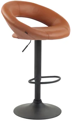 Produktbild von CLP Barhocker Olinda Kunstleder höhenverstellbar und drehbar hellbraun Gestell Farbe schwarz