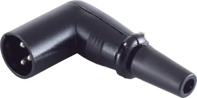 Produktbild von S/CONN maximum connectivity XLR-Winkel-Stecker, schwarz (55006)