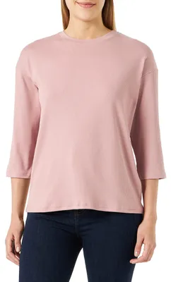 Productafbeelding van Korte nachthemd voor dames, roze | Pyjamastop met driekwartmouwen