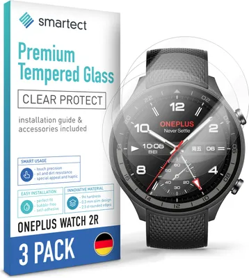Produktbild von 3x Schutzglas Panzerfolie Klar für OnePlus Watch 2R Displayschutz Hartglas Glas