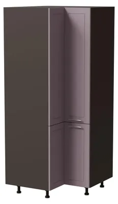 Produktbild von Eckvorratsschrank BARI 90x90cm lackiert Farbe & Ausführung wählbar BA-D24N/207,RAL 4009 pastellviolett matt,lava
