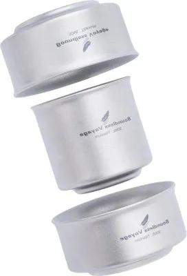 Produktbild von Leichtes Reisebecher-Set aus Titan für Camping und Picknick