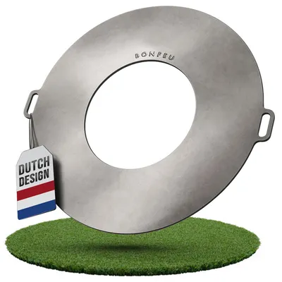 Immagine prodotto di BonFeu BonPlancha piastra da forno per focolare Ø100 cm - Acciaio di alta qualità - 100x100x1,6 cm