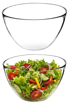 Ovale Glasschale 17 cm transparent für Salat Obst Dessert