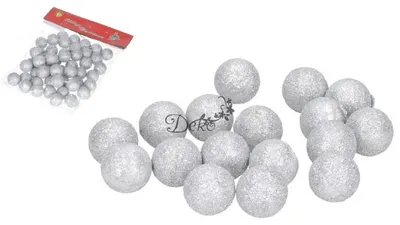 Obrázok produktu pre Penové Guľky S Trbličkami, 2,5 Cm, 50 Ks, Strieborné
