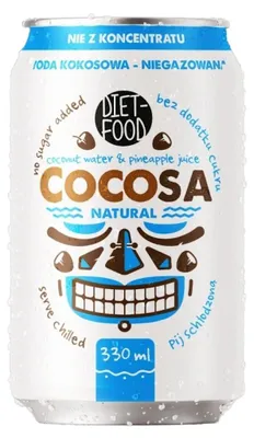 WODA KOKOSOWA NATURALNA NIEGAZOWANA 330 ml - DIET-FOOD (COCOSA)
