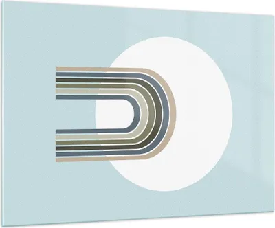 Produktbild von Bilder auf glas - Einteilig - Formen Rad Linien - 100x70cm - Glasbilder - Wandbilder - Bilder - zum Aufhängen bereit - Wanddekoration aus Glas - Glas Bilder - Wandbild auf Glas - GAA100x70-4608