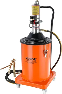 Produktbild von Fettpumpe, 5 Gallonen (20 l), luftbetriebene Fettpumpe mit 13 ft (3,96 m) Hochdruckschlauch und Fettpresse, pmatische Fettkübelpumpe mit Rädern, tragbare Schmierfettpumpe mit einem Druckverhältnis von 50:1