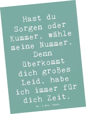 Produktbild von Mr. & Mrs. Panda Postkarte Spruch Schutz Rufnummer - Meeresbrise - Geschenk, Sicherheit, Zitat, Motivation, Gefühl, Grußkarte, Liebevoll, bildkarte, Fotokarte, Postkarten