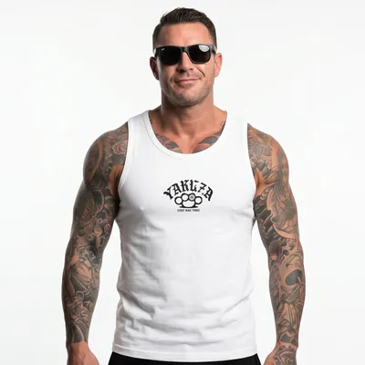 Produktbild von Yakuza Herren Crusher Slim Racer Basic Tanktop, Weiß, L