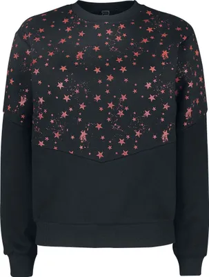 Produktbild von RED by EMP Damen schwarzes Sweatshirt mit Sternen S