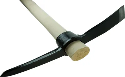 Produktbild von 1,5kg Spitzhacke Pickel Kreuzhacke Hacke Flachhacke 1500g mit Holzstiel P-KA