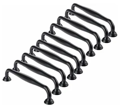 Produktbild von Möbelgriffe-Schrankgriffe-10 Stück Türgriff Schwarzer Stab Küchenschrank Schublade Schlafzimmergriff Mittenabstand 96 mm