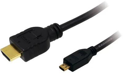 Image de LogiLink Câble HDMI A mâle D mâle Micro 1,0 m noir