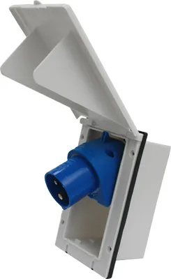 Immagine prodotto di Presa CEE da esterno presa da incasso IP44 caravan caravan 220V - 240V bianco rettangolare