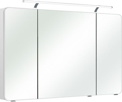Spiegelschrank Badschrank Badspiegel Spiegel Badezimmerspiegel Bad "Maire II" Polarweiß-Hochglanz