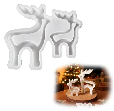 Image de Moules en silicone pour Noël : sapin, flocon de neige, pour la fabrication de bougies, de savons et de résine