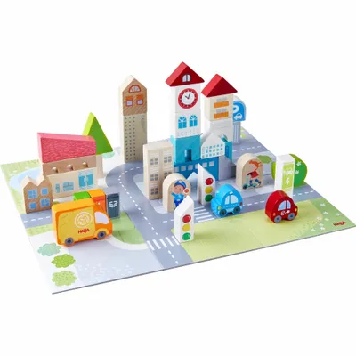 Zdjęcie produktu dla HABA Spielwelt puzzle city life, puzzle dla dzieci, puzzle, figurka do zabawy, zabawka dla dzieci, drewno, 306782