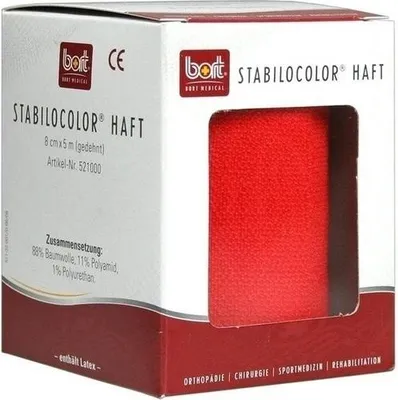 Image de BORT STABILOCOLOR adhésif 8cm rouge, 1 pc. Bandage