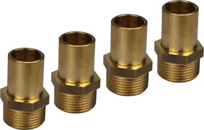 Produktbild von Anschlussübergang flachdichtend 3/4" AG x 22 Kupfer - auf Wellrohr - 3x Anschlussübergang